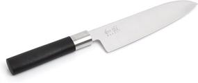 img 3 attached to 🔪Повысьте кулинарный опыт с ножом Santoku Kai Wasabi Black 6 1/2