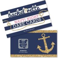 🎉 nautical bridal shower and bachelorette party game scratch off dare cards - 22 count by big dot of happiness: last sail before the veil logo