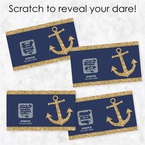 img 2 attached to 🎉 Nautical Bridal Shower and Bachelorette Party Game Scratch Off Dare Cards - 22 Count by Big Dot of Happiness: Last Sail Before the Veil