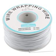 🔌 high-quality pvc coated tin plated copper wire for pcb soldering - 30awg, 105°c, white logo