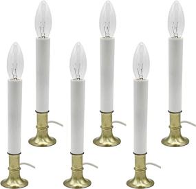 img 4 attached to Electric Window Candle Lamp 6-Pack with Dusk to Dawn Sensor, Brass Plated Base 🕯️ - Ready to Use, Lights On in Dark and Off in Light - Creative Hobbies
