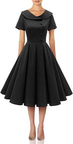 img 4 attached to Womens Hepburn Vintage Dresses by ZAPAKA - Stylish Women's Clothing