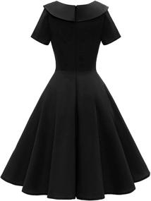 img 3 attached to Womens Hepburn Vintage Dresses by ZAPAKA - Stylish Women's Clothing