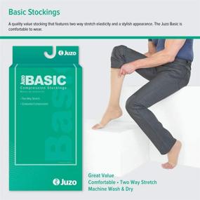 img 3 attached to 🧦 Juzo Basic 4411AD Compression Stockings - Knee-High with Open Toe, 20-30mmHg