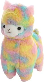 img 2 attached to 7-inch Rainbow Alpaca Lamb Stuffed Animal Toy - Cuddly Soft Plush Pillow Cushion for Kids, Fiesta Toy Graduation, Valentine's Day, Birthday, Xmas, Christmas - Best Gifts