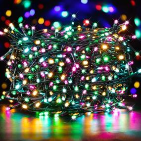 img 4 attached to 🎄 164FT 500 LED Christmas Tree Lights | Novtech Outdoor Indoor Multicolor Xmas String Lights | UL588 Approved 8 Modes Fairy Twinkle Lights Plug in Holiday Decoration Lights for House Garden Wedding Party