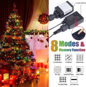 img 1 attached to 🎄 164FT 500 LED Christmas Tree Lights | Novtech Outdoor Indoor Multicolor Xmas String Lights | UL588 Approved 8 Modes Fairy Twinkle Lights Plug in Holiday Decoration Lights for House Garden Wedding Party