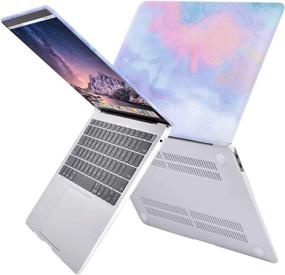 img 2 attached to 🌈 MOSISO Чехол для MacBook Air 13 дюймов 2021-2018: Дизайн "Радужные облака" с клавиатурной накладкой и защитной пленкой для экрана