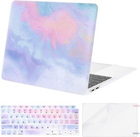 img 4 attached to 🌈 MOSISO Чехол для MacBook Air 13 дюймов 2021-2018: Дизайн "Радужные облака" с клавиатурной накладкой и защитной пленкой для экрана