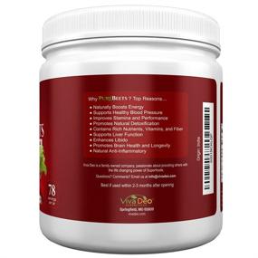img 2 attached to PureBeets: The Ultimate Organic Beetroot Nitric Oxide Supplement for Faster Recovery & Total Body Health - Viva Deo (17.5 oz, 78 Servings)