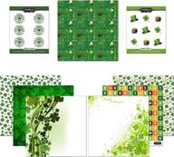 🍀 st. patrick's day scrapbook kit - themed paper with stickers by scrapbook customs logo