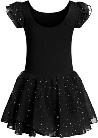 img 1 attached to 👗 Glittery Girl's Clothing: Boyoo Ruffle Sleeve Leotard Shines with Style