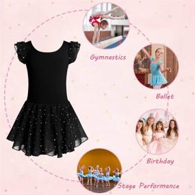 img 2 attached to 👗 Glittery Girl's Clothing: Boyoo Ruffle Sleeve Leotard Shines with Style