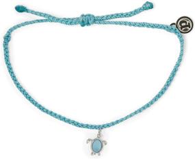 img 1 attached to 🐢 Pura Vida Gold/Silver Sea Turtle Charity Bracelet—100% Waterproof, Adjustable Band, Coated Brand Charm