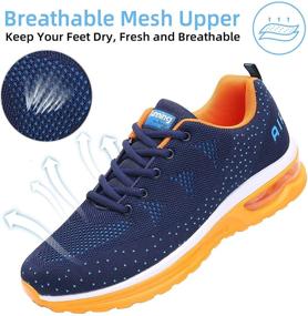 img 1 attached to FINOTAR Running Sneakers Lightweight Training Sneakers Men's Shoes in Athletic