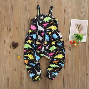 img 1 attached to Adorable Floral Dinosaur Toddler 🌸 Girls Halloween Romper - Perfect Summer Outfit!