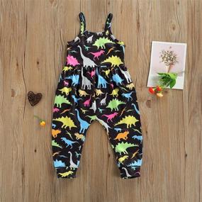 img 2 attached to Adorable Floral Dinosaur Toddler 🌸 Girls Halloween Romper - Perfect Summer Outfit!
