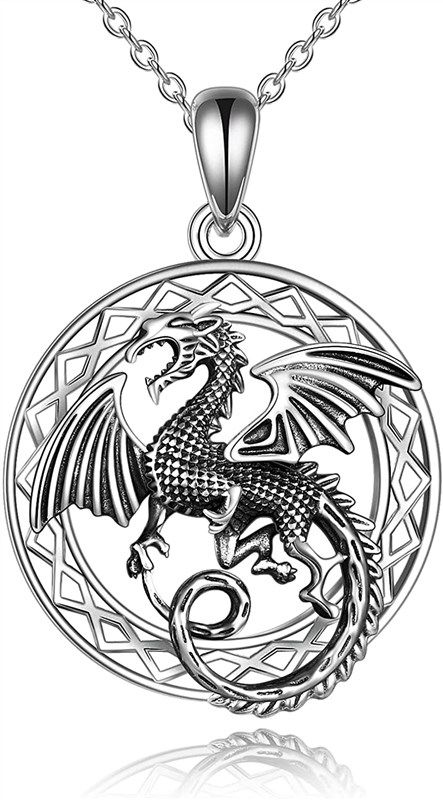 dragon necklace sterling pendant jewelry girls' jewelry 로고