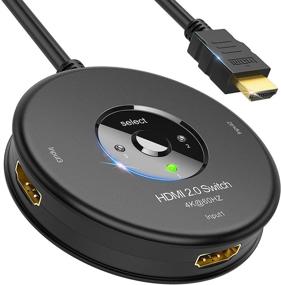 img 4 attached to 🔌 Самый новый HDMI-переключатель 4K 60 Гц 2021 года | 3 входа 1 выход HDMI-разделитель | HDMI многофункциональный портовый переключатель 2.0 | Переключатель HDMI с 3 портами, поддерживающий полное HD 4K 1080P 3D | Xbox PS3/4/5 Roku Blu-Ray-плеер HDTV