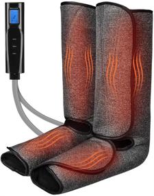 img 4 attached to Optimal Circulation Foot and Calf Leg Massager with Heat -LCD Controller- Adjustable Wrap Design for All Sizes - 3 Intensities 3 Modes