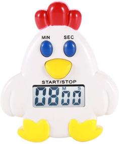 img 4 attached to 🐥 Cartoon Chick LCD Digital Kitchen Timer with Loud Alarm – Magnetic Backing Stand for Cooking & Baking