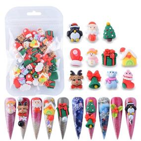 img 4 attached to BAIYIYI Christmas Charms Flatback Accessories