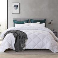 🛏️ premium ventidora white down alternative comforter king - all season, breathable, and comfortable - 8 corner duvet tabs, machine washable - box stitched comforter duvet insert - 106x90 inches logo