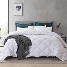 img 4 attached to 🛏️ Premium Ventidora White Down Alternative Comforter King - All Season, Breathable, and Comfortable - 8 Corner Duvet Tabs, Machine Washable - Box Stitched Comforter Duvet Insert - 106x90 Inches