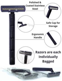 img 2 attached to 🪒 Convenient 144-Pack Twin Blade Razors with Safety Caps - Bulk Packed and Individually Wrapped, Ideal for Businesses (Sold by the Case)