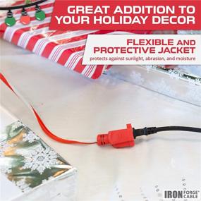 img 2 attached to 🎄 10 Ft Outdoor Candy Cane Extension Cord - Power Your Outdoor Christmas Decorations with this Durable Red & White Cable