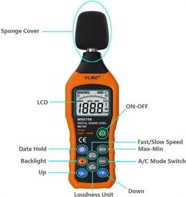 img 3 attached to 🔊 VLIKE Digital Audio Decibel Meter: Sound Level Monitor, Noise Measurement 30-130 dB - MAX Data Hold, A/C Mode
