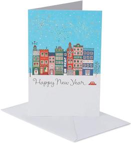 img 4 attached to 🏙️ Sparkling Cityscapes: American Greetings New Year Card Set (6-Count)