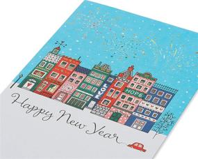 img 2 attached to 🏙️ Sparkling Cityscapes: American Greetings New Year Card Set (6-Count)