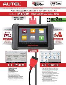 img 2 attached to 🔌 Enhanced Autel MaxiCheck MaxiCOM Extension Cable MX808/MK808 Professional OBD2 Scanner Diagnostic Tool: Full System Diagnosis & IMMO/EPB/SAS/BMS/TPMS/DPF - Better than MK808BT (MX808)