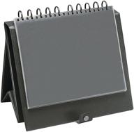 📔 prestige eb1403 easel binder: black grain finish, 17"x 14" size, laminated vinyl cover, pyramid style with snap closure & multi-ring design - includes 10 archival protective sleeves logo