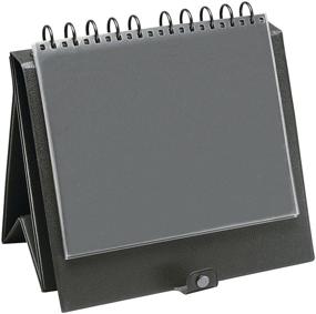 img 1 attached to 📔 Prestige EB1403 Easel Binder: Black Grain Finish, 17"x 14" Size, Laminated Vinyl Cover, Pyramid Style with Snap Closure & Multi-ring Design - Includes 10 Archival Protective Sleeves