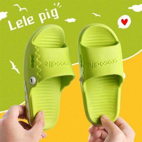 img 2 attached to 🐊 PROXIMITY Crocodile Slippers Sandals for Boys' Bedroom Shoes