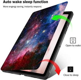 img 2 attached to 📱 PIXIU Samsung Galaxy Tab A7 10.4 inch Case - Heavy Duty PU Leather Trifold Stand Cover with Sleep/Wakeup Function