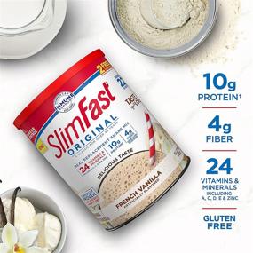 img 3 attached to SlimFast Original French Vanilla Weight Loss Shake Mix - Meal Replacement Powder with 10g Protein, 22 Servings