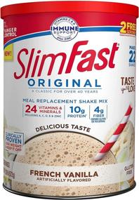 img 4 attached to SlimFast Original French Vanilla Weight Loss Shake Mix - Meal Replacement Powder with 10g Protein, 22 Servings