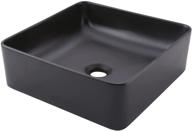 💎 kes bvs122-bk: elegant 14 inch black ceramic vessel sink for lavatory vanity - perfect for cabinet countertop logo