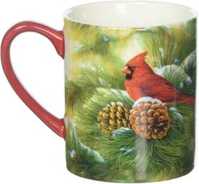 img 1 attached to ☕️ Lang December Dawn Cardinal Mug: 14 oz, Multicolored by Rosemary Millette — Perfect for Winter Mornings!