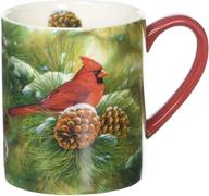 ☕️ lang december dawn cardinal mug: 14 oz, multicolored by rosemary millette — perfect for winter mornings! logo