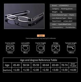 img 3 attached to Reading Rotating Portable Lightweight Eyeglasses