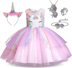 img 4 attached to Enchanting Unicorn Princess Dress Clothes for Little Ones