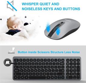 img 3 attached to 💻 LeadsaiL Wireless Keyboard and Mouse Combo Set - Ergonomic, Silent, Compact Slim for Windows Laptop, Apple, iMac, Desktop, PC