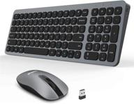 💻 leadsail wireless keyboard and mouse combo set - ergonomic, silent, compact slim for windows laptop, apple, imac, desktop, pc логотип