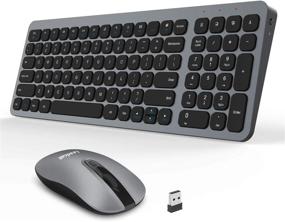 img 4 attached to 💻 LeadsaiL Wireless Keyboard and Mouse Combo Set - Ergonomic, Silent, Compact Slim for Windows Laptop, Apple, iMac, Desktop, PC
