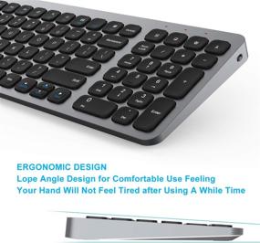img 1 attached to 💻 LeadsaiL Wireless Keyboard and Mouse Combo Set - Ergonomic, Silent, Compact Slim for Windows Laptop, Apple, iMac, Desktop, PC