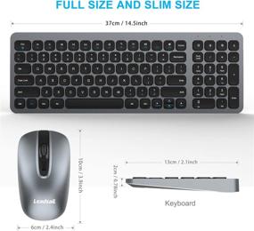 img 2 attached to 💻 LeadsaiL Wireless Keyboard and Mouse Combo Set - Ergonomic, Silent, Compact Slim for Windows Laptop, Apple, iMac, Desktop, PC